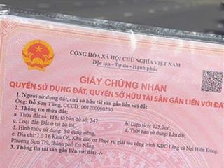  bán lô đất đường 10m5 khúc hạo sơn trà nại hiên đông