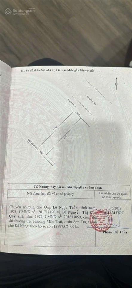 Chủ cần thanh khoản đất đường 10m5 khúc hạo, sơn trà, nại hiên đông