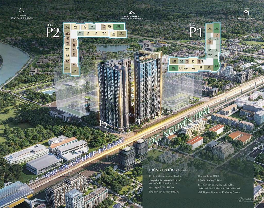 Nhận booking vinhomes masterise nguyễn trãi giã cực tốt chỉ từ 122tr  170tr/m2