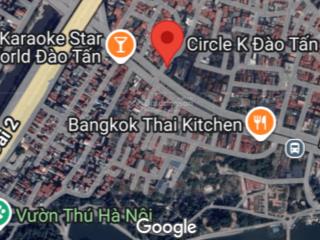 Bán đất phân lô phố đào tấn, ba đình, hn. diện tích 80m2, mặt tiền ~5m, 2 mt. giá 30.5tỷ(tl)