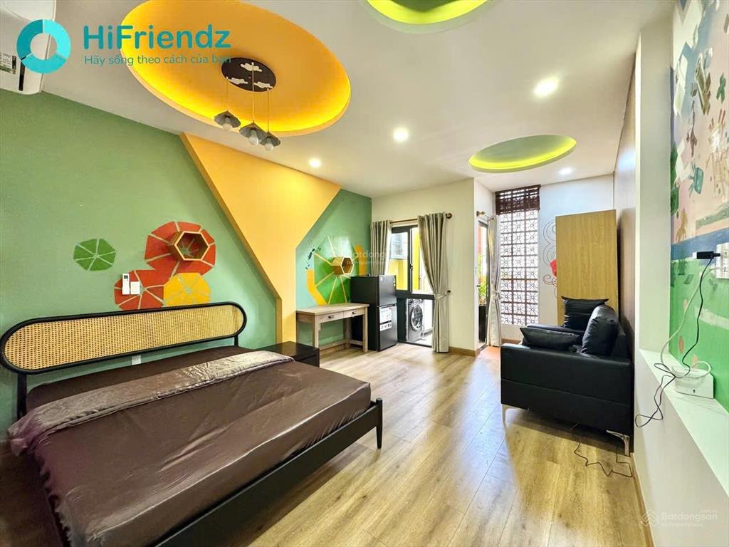 Studio ban công tách bếp quận 8 full nội thất