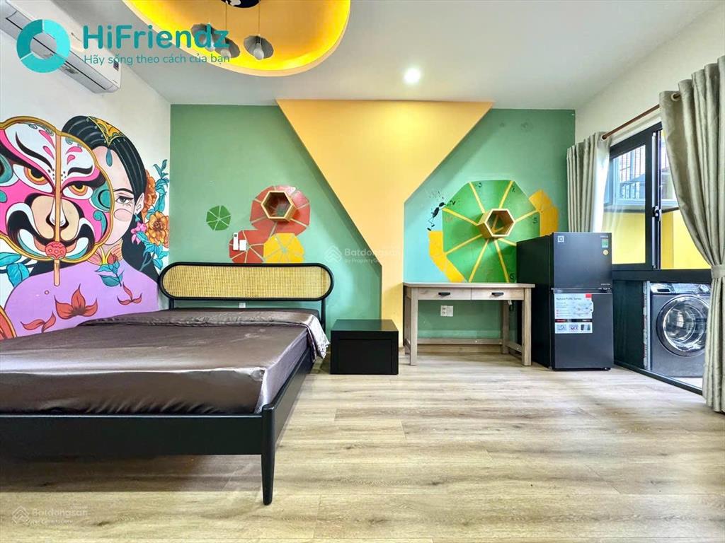 Studio ban công tách bếp quận 8 full nội thất