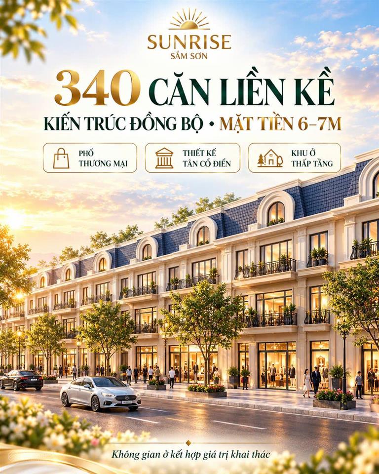 Liền kề sunrise sầm sơn, thanh hóa đón đầu tiềm năng đô thị biển