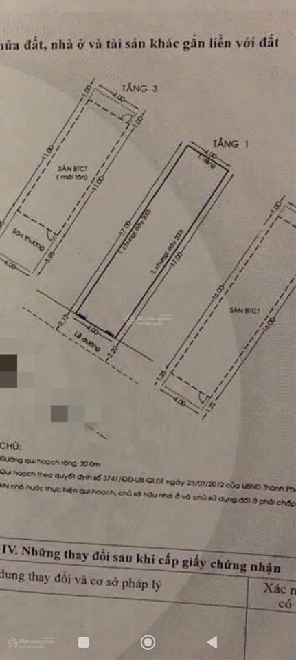 Giảm 2ty, mặt tiền phan xích long 4x17, ba tầng chỉ 250tr/m2