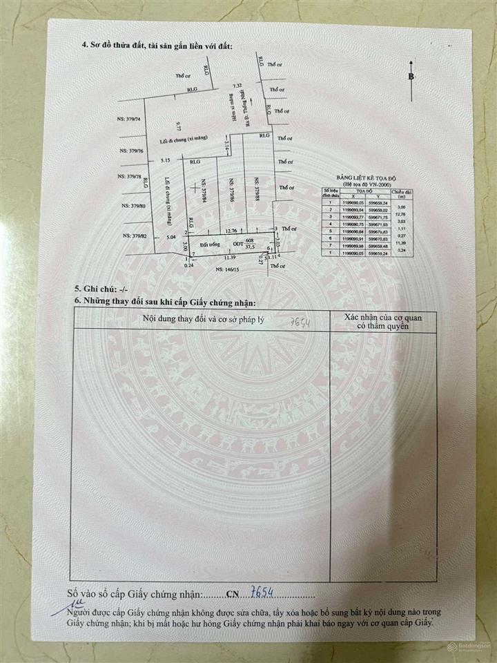 Bán gấp đất tại thống nhất, p 11, q.gò vấp, 3,95 tỷ, 37,5m2 siêu hot