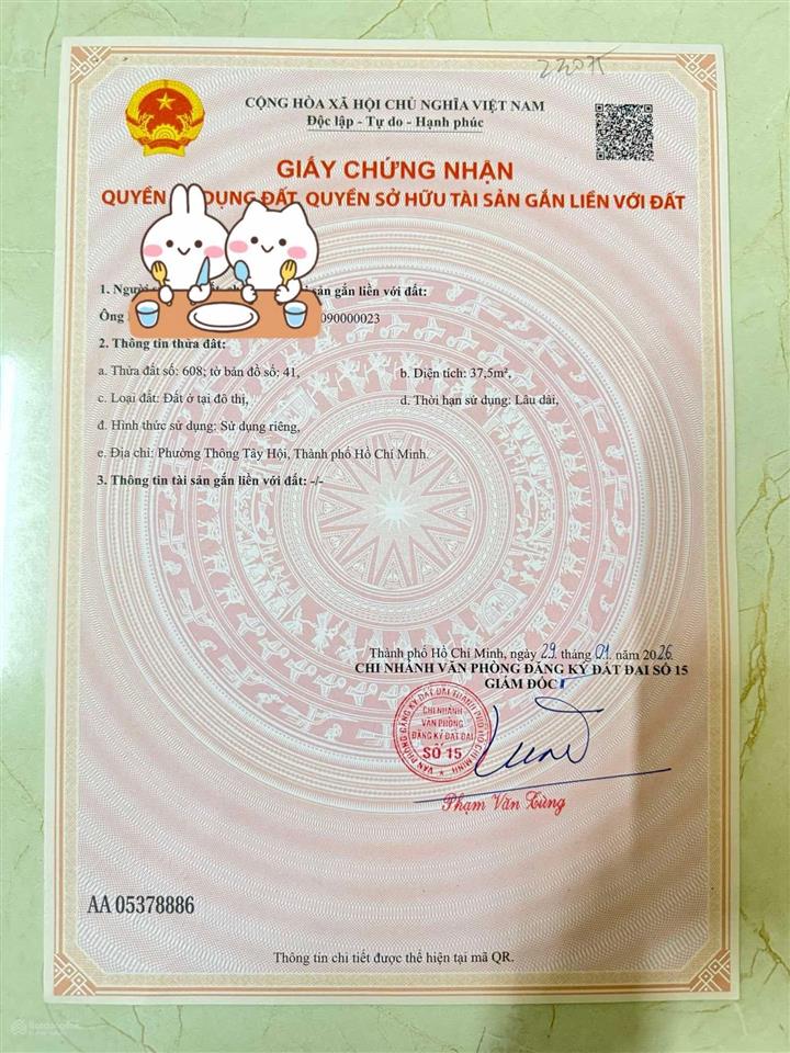 Bán gấp đất tại thống nhất, p 11, q.gò vấp, 3,95 tỷ, 37,5m2 siêu hot