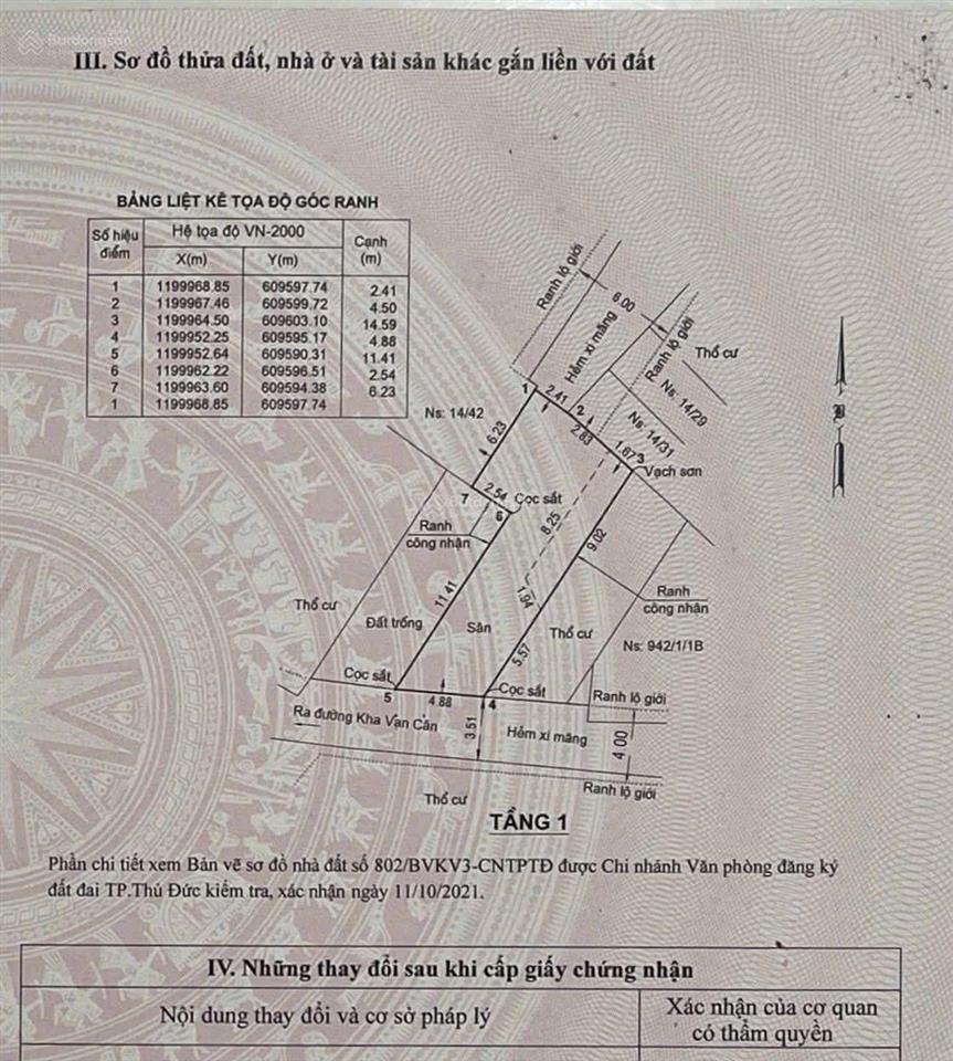 Bán đất kha vạn cân, thủ đức, 84m2, giá 6 tỷ, shr, thổ cư.  0344 898 ***