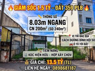 Giảm gấp 1.5 tỷ đất trung tâm phước long b  ngang 8m cực hiếm  tiềm năng xây chdv đỉnh cao