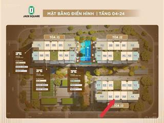 Rẻ nhất thị trường, chỉ 100tr/m2, căn hộ 06 tòa j3, ban công hướng nam dự án jade square