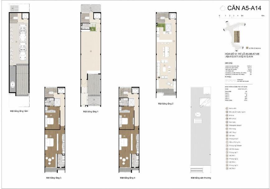 Nhà phố liên kế an phú thủ đức, 1 hầm 1 trệt 3 lầu 1 sân thượng, diện tích xd 472m2