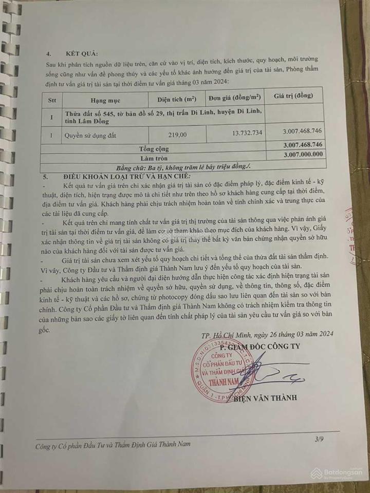 Bán nhà mặt tiền 219m2 mặt tiền đường phan bội châu  di linh  lâm đồng