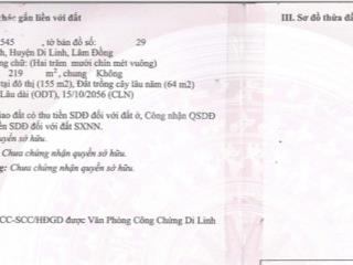 Bán nhà mặt tiền 219m2 mặt tiền đường phan bội châu  di linh  lâm đồng