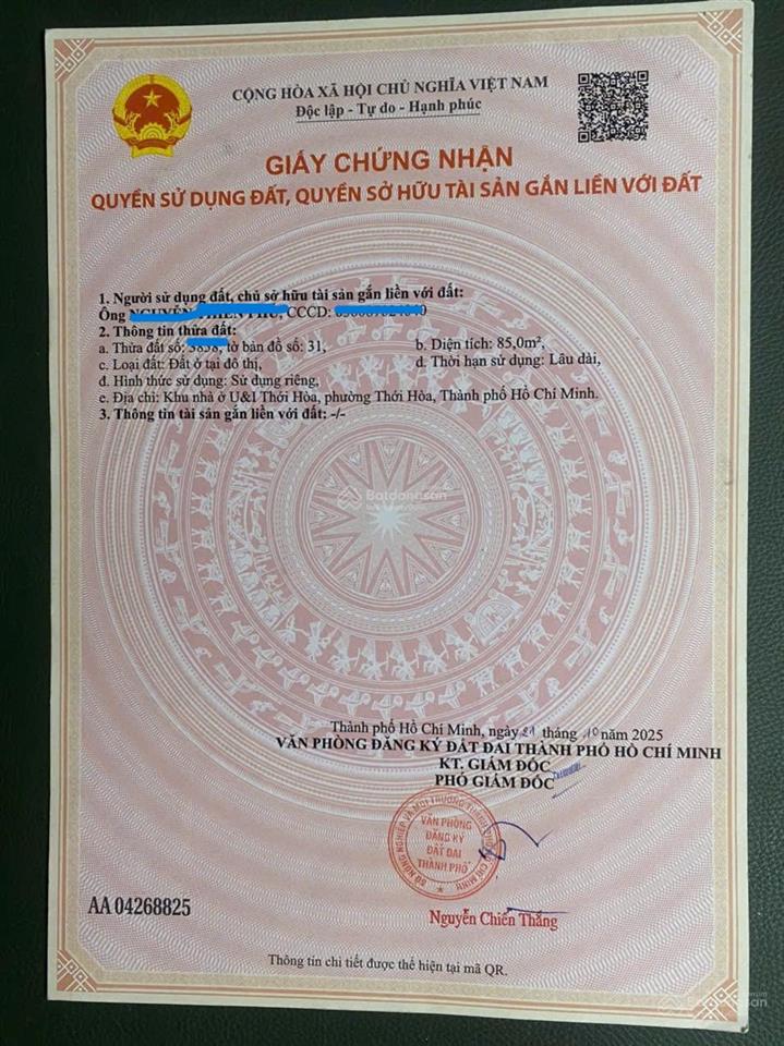 Lô đất mặt tiền sau lưng đại học việt đức và sát bên đh thủ dầu một, đã có sổ hồng