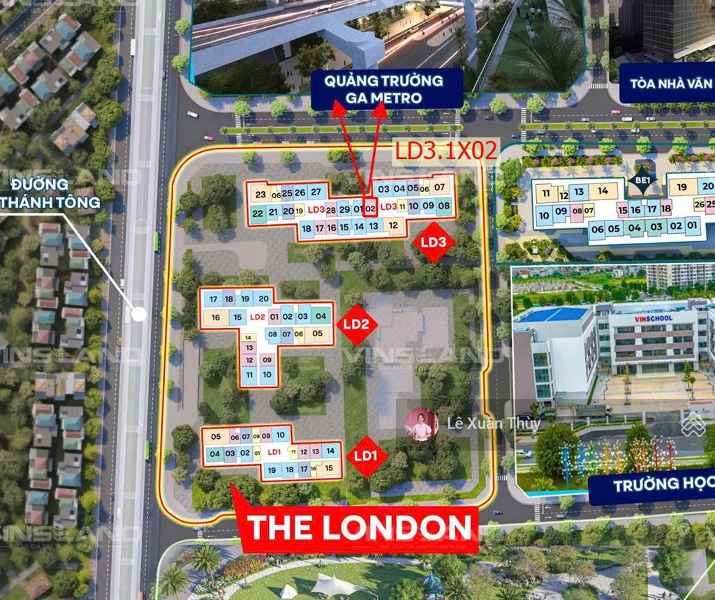 Cắt lỗ 142 triệu vào giá gốc, căn 1 ngủ london chỉ còn giá 2,830 tỷ, đông bắc.  0869 547 ***