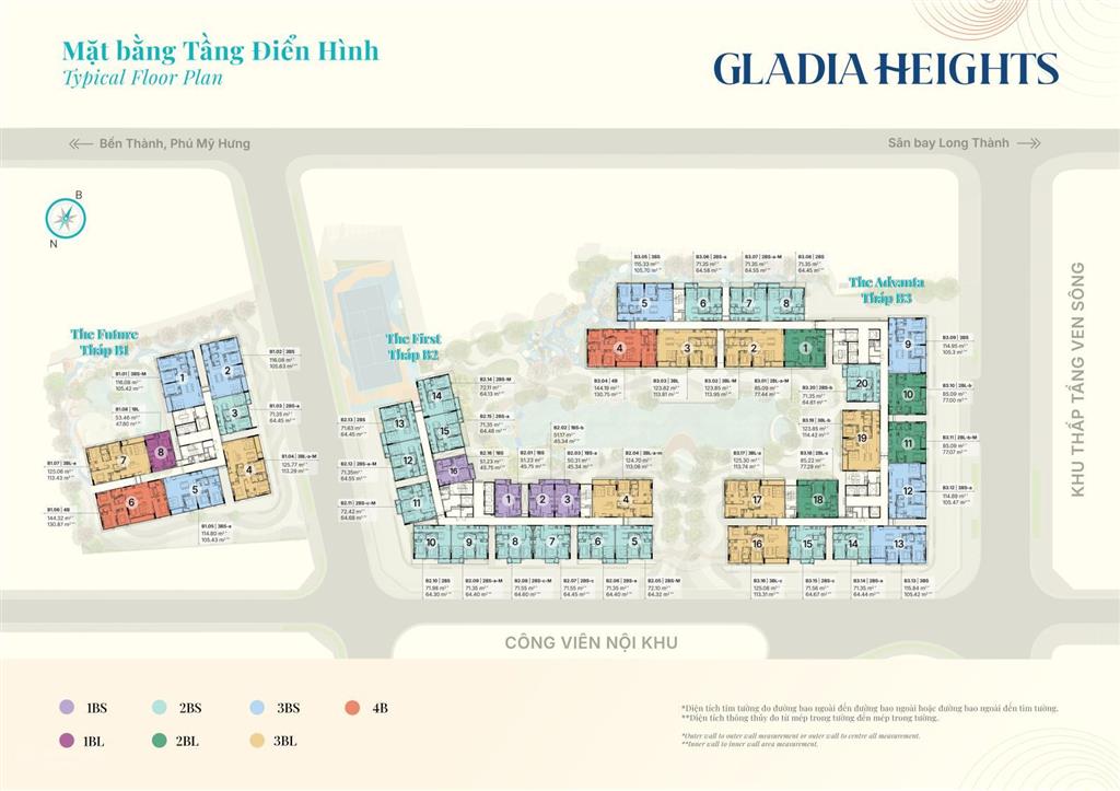 Gladia heights q2 3pn thượng lưu view sông +công viên duy nhất tháp b1 đặc quyền hoàn thiện luxury