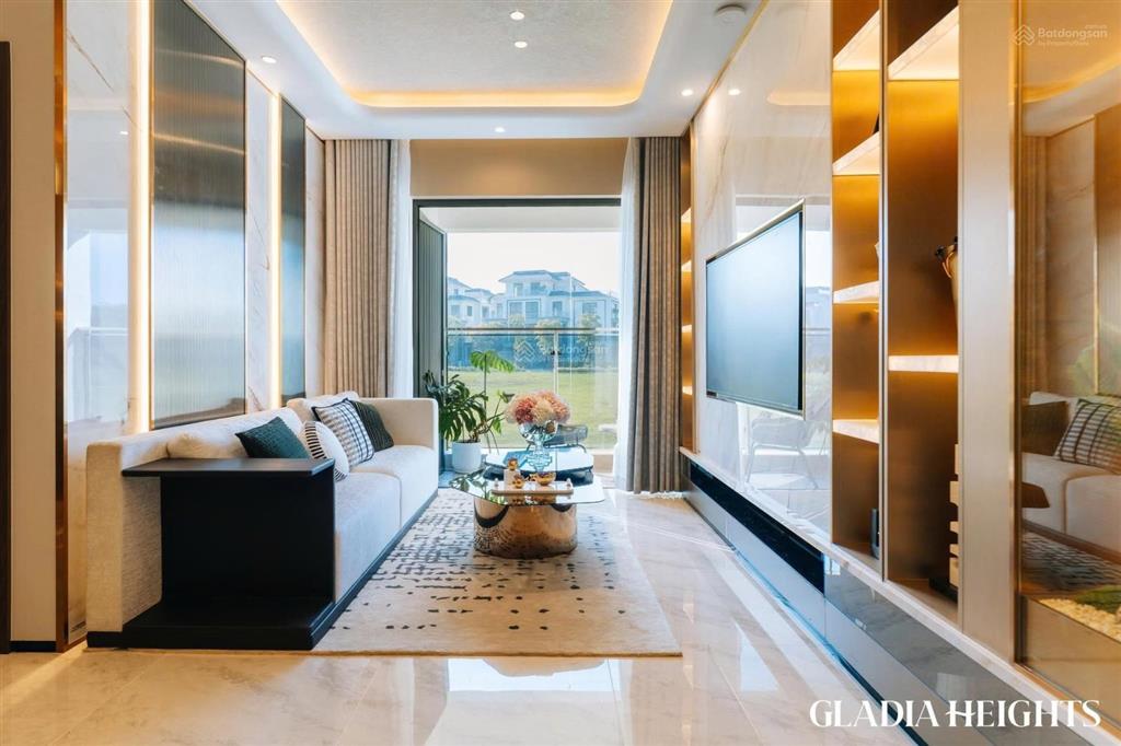 Duy nhất trục 3pn gladia heights căn góc view sông + công viên bàn giao tiêu chuẩn vốn mua chỉ 10%