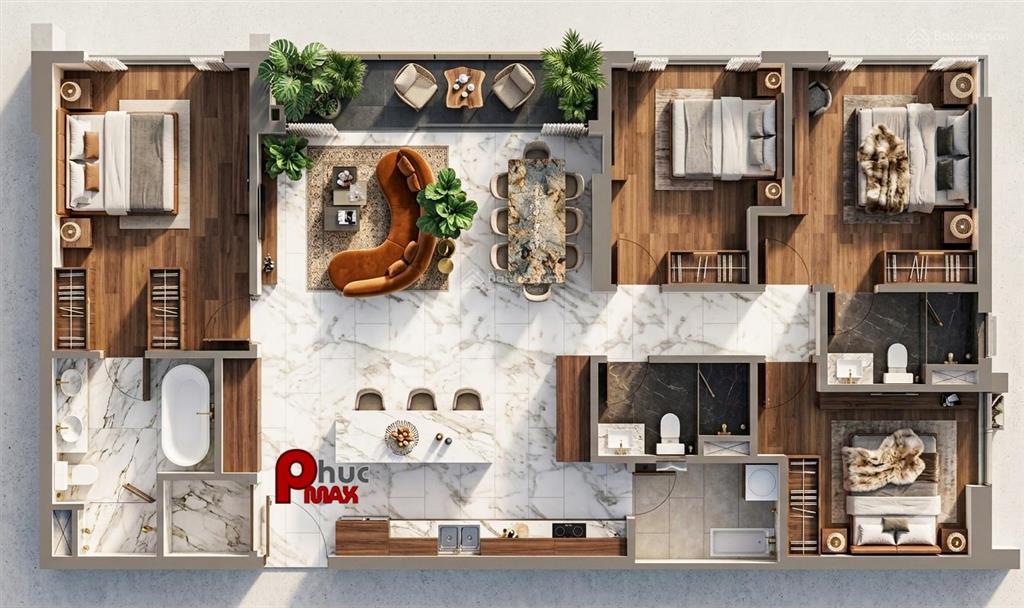 Căn 4pn 144m2 gladia heights tt sớm ưu đãi 17%  hàng hiếm 3 view q1, nội khu hồ bơi, cv trung tâm