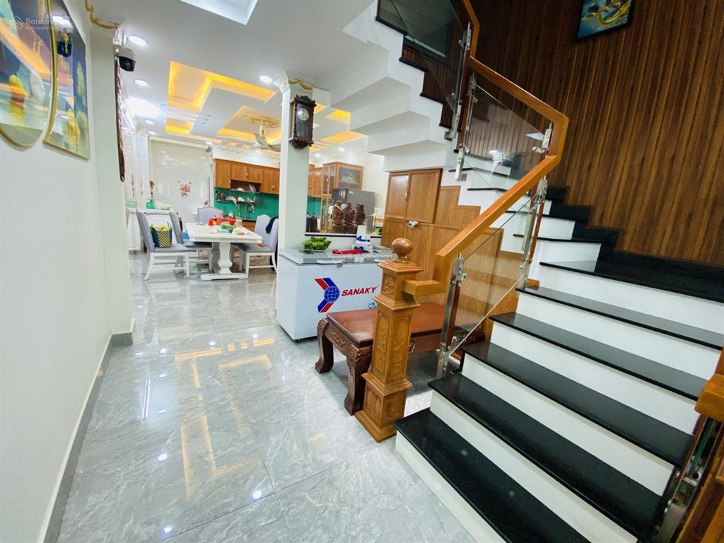 Thạnh xuân 24 quận 12  4 tầng 67m2 4x17  hẻm nhựa xe tải thông  nội thất xịn  chỉ 6,2 tỷ