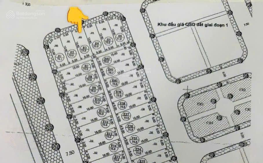 Chỉ 4.x tỷ  75m2 giá hời khu đấu giá đường mương đan hoài  hạ mỗ
