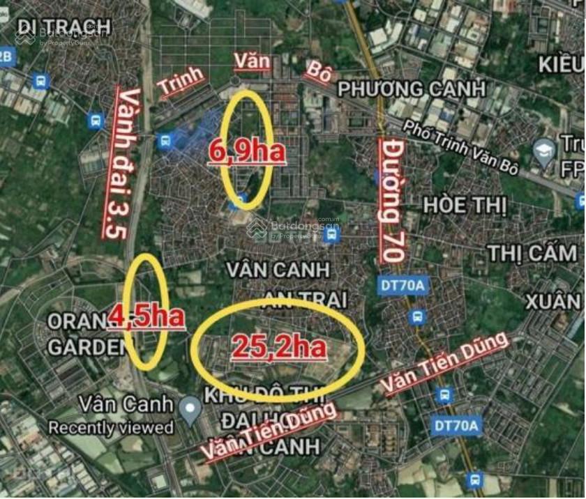 Đất dv vân canh 80m2, 2 mặt tiền 7m&8m, đường ô tô vỉa hè, sát hud, gần vành đai 3.5