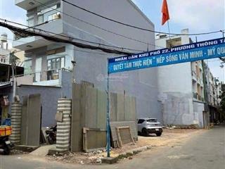 Bán lô đất đẹp  dt 5,1m x 25m (126m2 đất)  góc 2 mặt tiền hẻm 7m thông  phạm văn chiêu phường 9