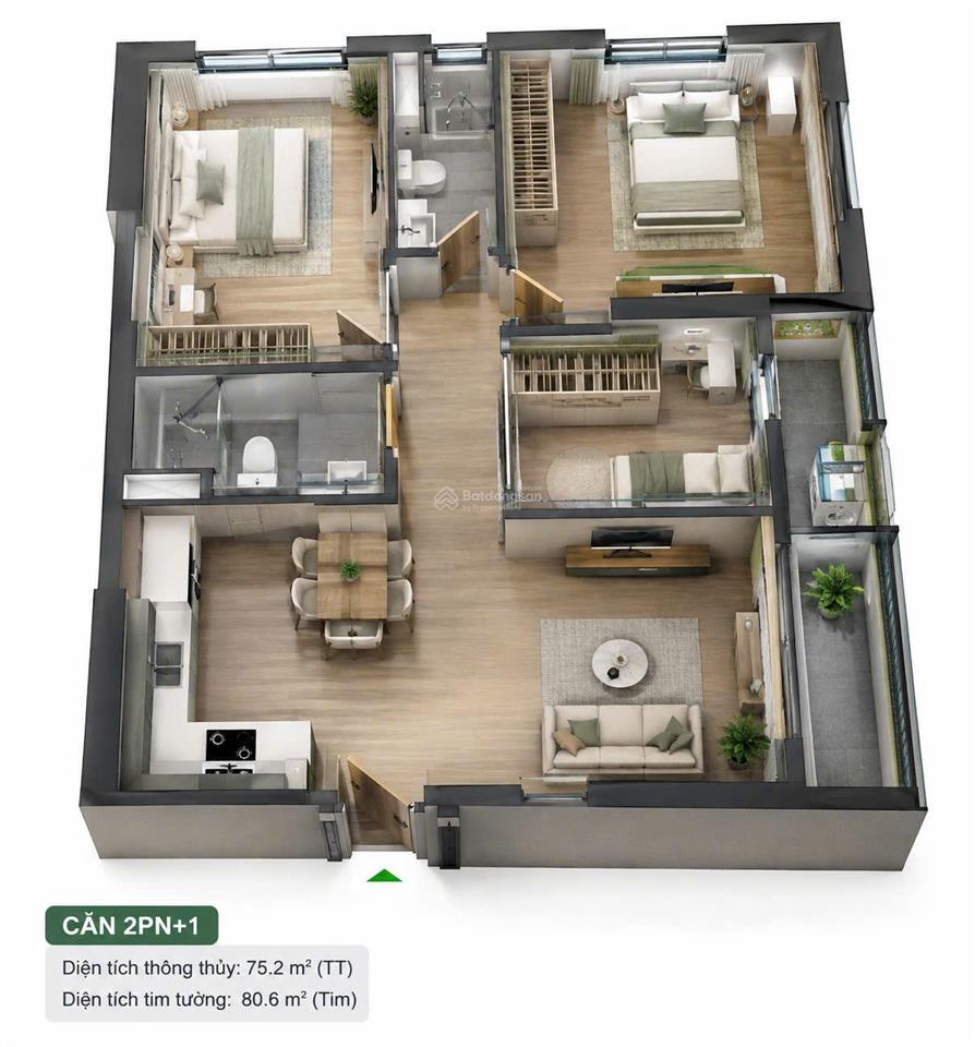 Cắt lỗ hơn 400tr căn 2pn+ london vinhomes ocean park 1  gia lâm