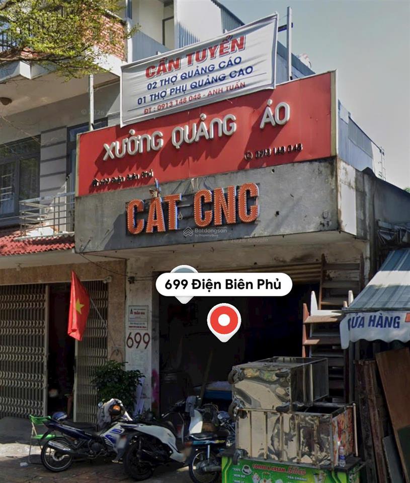Bán nhà đất mặt tiền 699 điện biên phủ, thanh khê, đà nẵng  100m2 tặng nhà c4  giá 10.9 tỷ tl