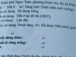 Bán đất mặt tiền lý thái tổ, p. an thắng 100m² (5x20m). vị trí kinh doanh đỉnh 5 tỷ