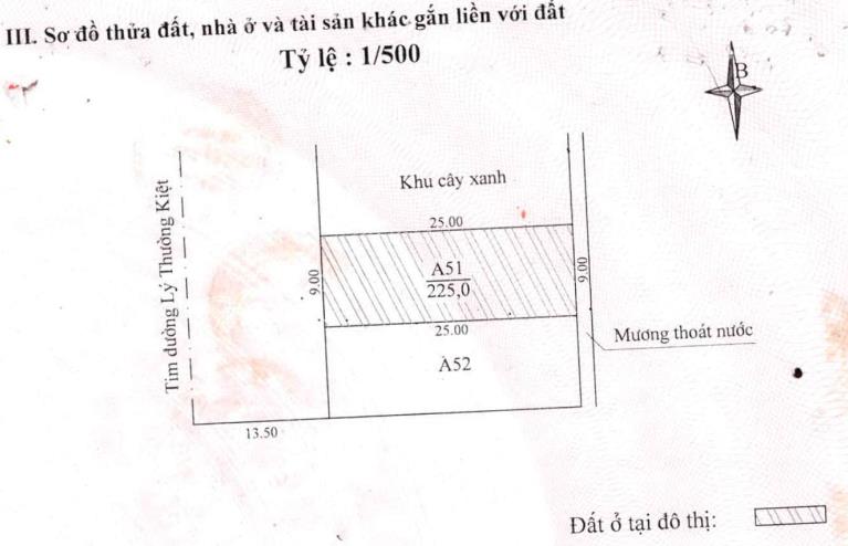 Bán nhà 2 tầng mặt tiền đường lý thường kiệt tam kỳ dt 225m2 ngang 9m