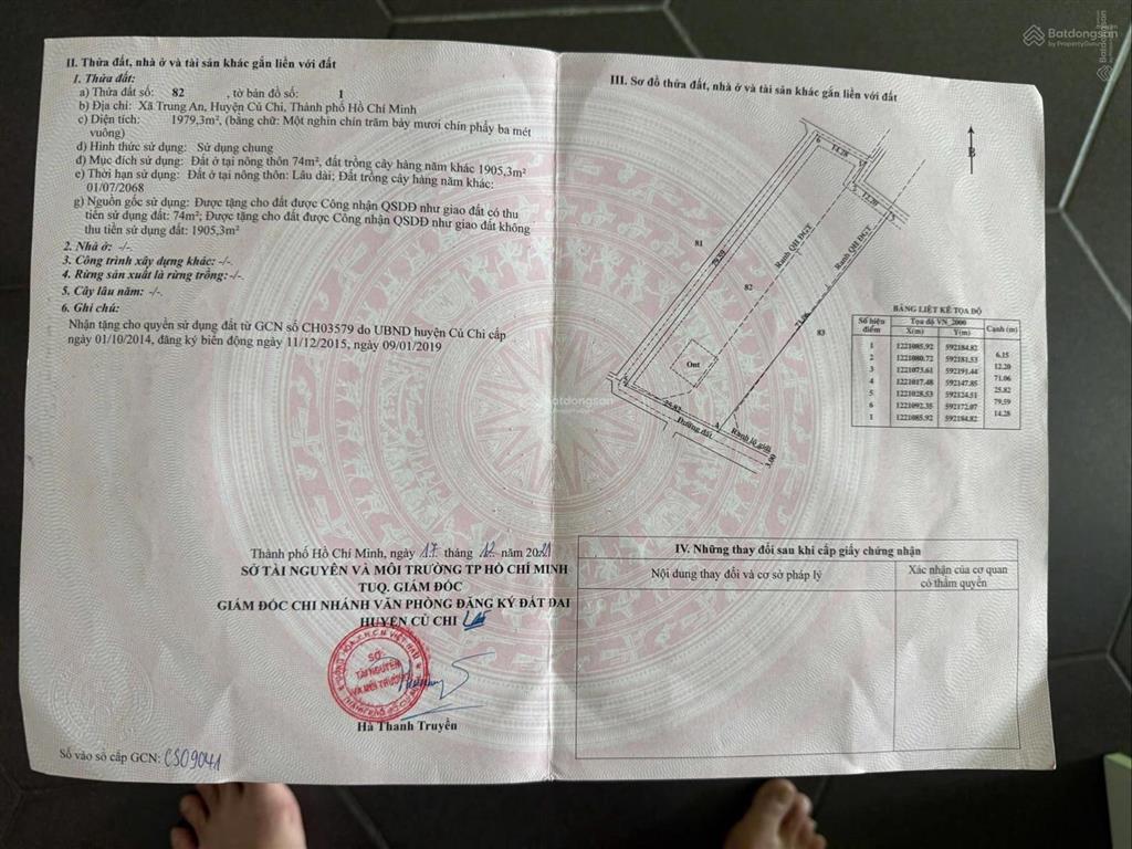 Chính chủ cần bán 3 căn nhà 1/ đường trung an, dt 1979m2 có 74m2 thổ cư, xung quanh nhiều nhà vườn