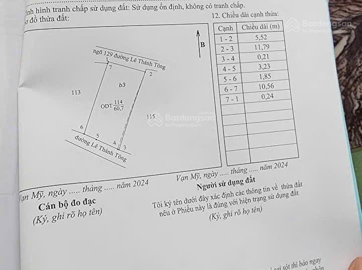 Bán nhà mặt phố lê thánh tông, vạn mỹ, quận ngô quyền, giá ưu đãi 5,8 tỷ, 60,7m2
