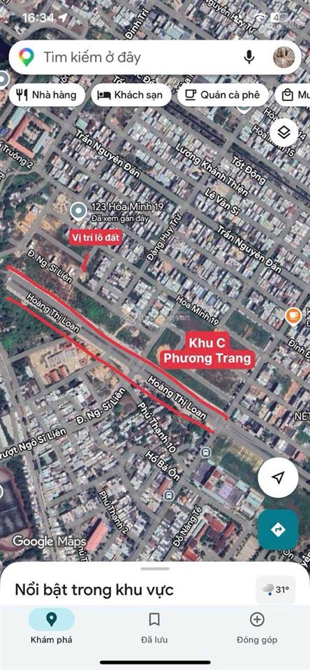 Bán đất tđc ngô sĩ liên gần hoàng thị loan | sạch đẹp 85m2