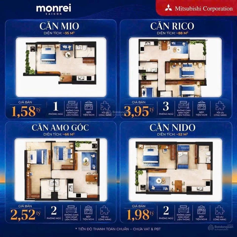 Monrei saigon những căn ngoại giao đợt 1 giá ưu đãi 1,6 tỷ