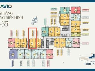 Cần bán gấp căn giá tốt hơn cđt 2pn 1wc 56,25m2 view công viên nội khu tháp orion vip