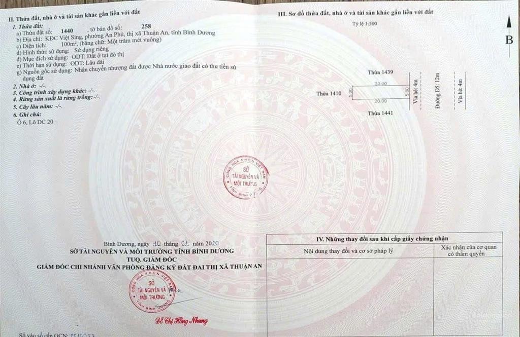 Bán nhà nam trục đường d5, kdc việt sing, 100m² (5x20m), sổ hồng riêng, giá chỉ 6,5 tỷ