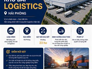 Cơ hội đầu tư kho bãi và trung tâm logistics tại hải phòng