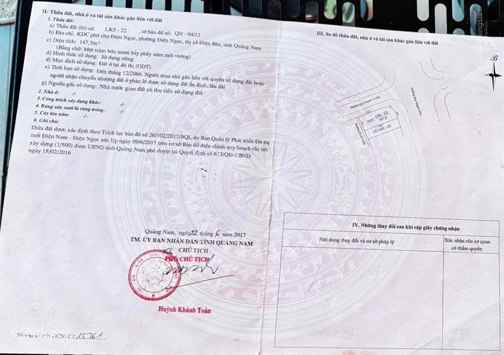 Bán lô đất lô góc ngã tư đường văn tiến dũng 22m. đất đẹp vuông có tiềm năng sinh lời cao