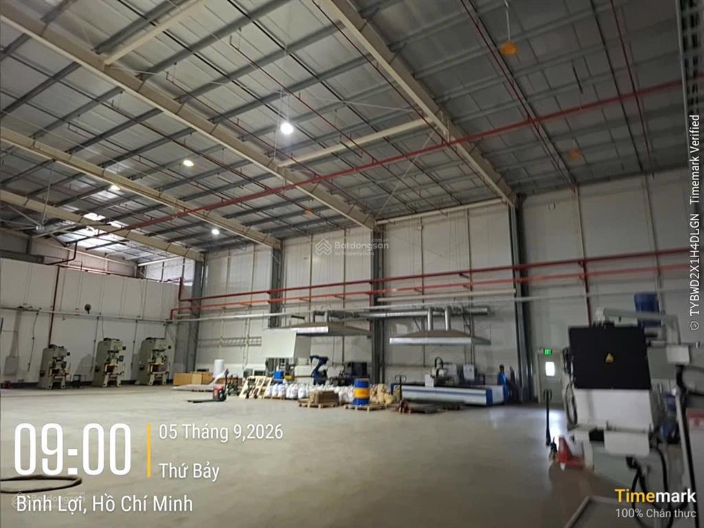Cho thuê kho xưởng kcn tân đô đức hoà long an. diện tích 2000 m2 giá 200tr chưa vat pccc dg xe công
