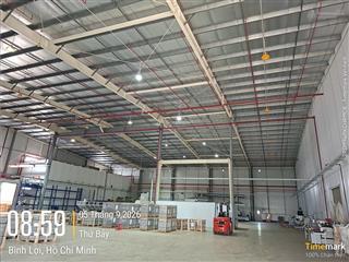 Cho thuê kho xưởng kcn tân đô đức hoà long an. diện tích 2000 m2 giá 200tr chưa vat pccc dg xe công