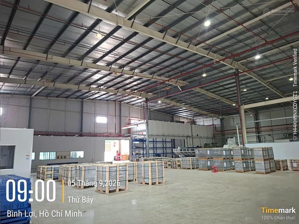 Cho thuê kho xưởng kcn tân đô đức hoà long an. diện tích 2000 m2 giá 200tr chưa vat pccc dg xe công