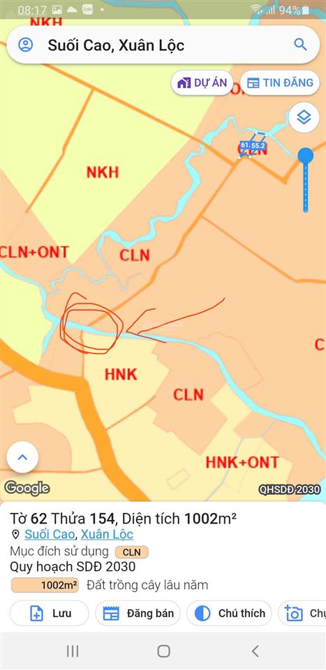 Bán đất suối cao xuân lộc, đồng nai | gần khu vực núi chứa chan