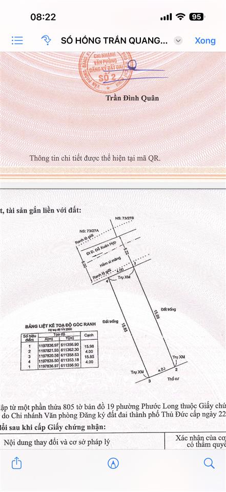 Đất hxh đường đỗ xuân hợp, ngang 4x16 giá bán 5tỷ2(thương lượng)