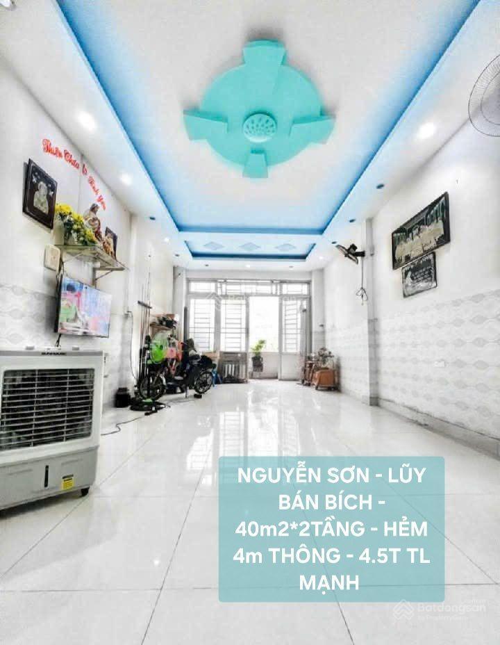 Nguyễn sơn  lũy bán bích  40m2*2tầng  hẻm 4m thông  4.5t tl mạnh