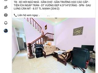 Tb  xe hơi ngủ nhà  gần chợ  gần trường học các cấp  tiện ích ngập tràn  dt vuông đẹp 4.5*14*3