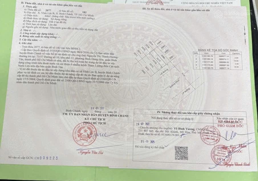 Bán gấp đất nền kdc tái định cư vĩnh lộc b | mặt tiền đường 30m | sổ hồng riêng, full thổ cư