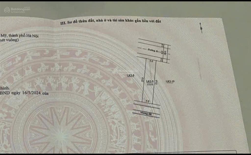 Đất đấu giá xã hữu văn chương mỹ hà nội dt 115m giá hơn 3 tỷ, đường thông ô tô tránh.