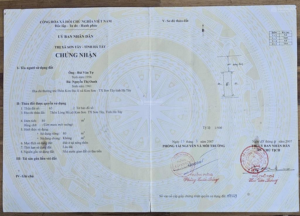 Em cần bán gấp  giá bán cắt lỗ  lô đất giãn dân lòng hồ đồng mô  sơn tây