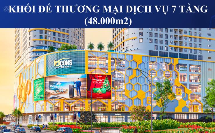Độc quyền thanh toán 139 triệu sở hữu ngay căn góc view đẹp nhất bcons center city có 7 tầng tttm