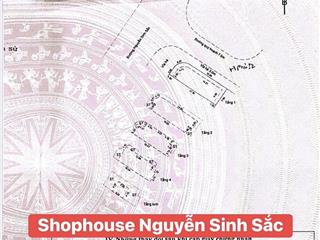 Shophouse 4 tầng lô góc 136.4m2 ngang 7m đường 60m nguyễn sinh sắc & mặt đường 10m5 vị trí cực đẹp