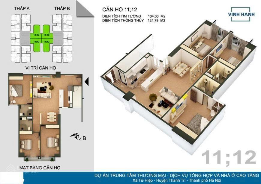 Cần bán nhanh căn 3pn chung cư tứ hiệp plaza, tầng trung hướng mát, sổ đỏ sẵn đồ  6,75 tỷ